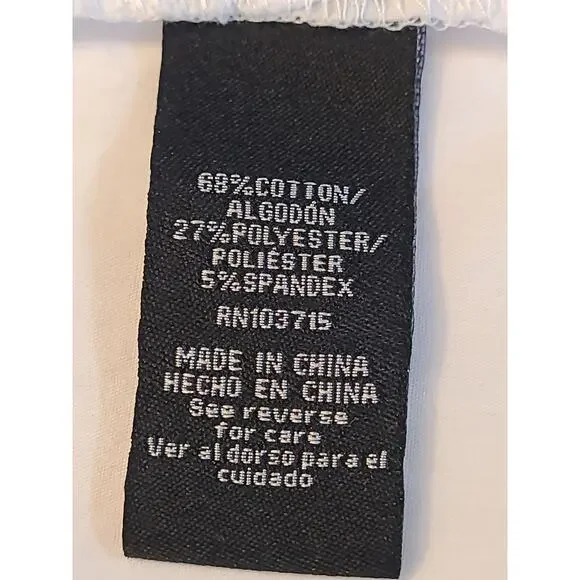 Zac & Rachel White Cotton Button Up Shirt Top Collar Gathered Back Large - Picture 11 of 11